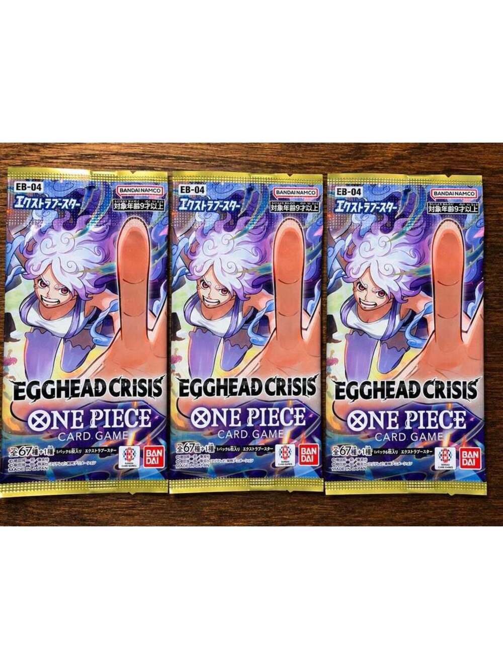3x One Piece EB-04 Japanese Egghead Crisis Booster Packs